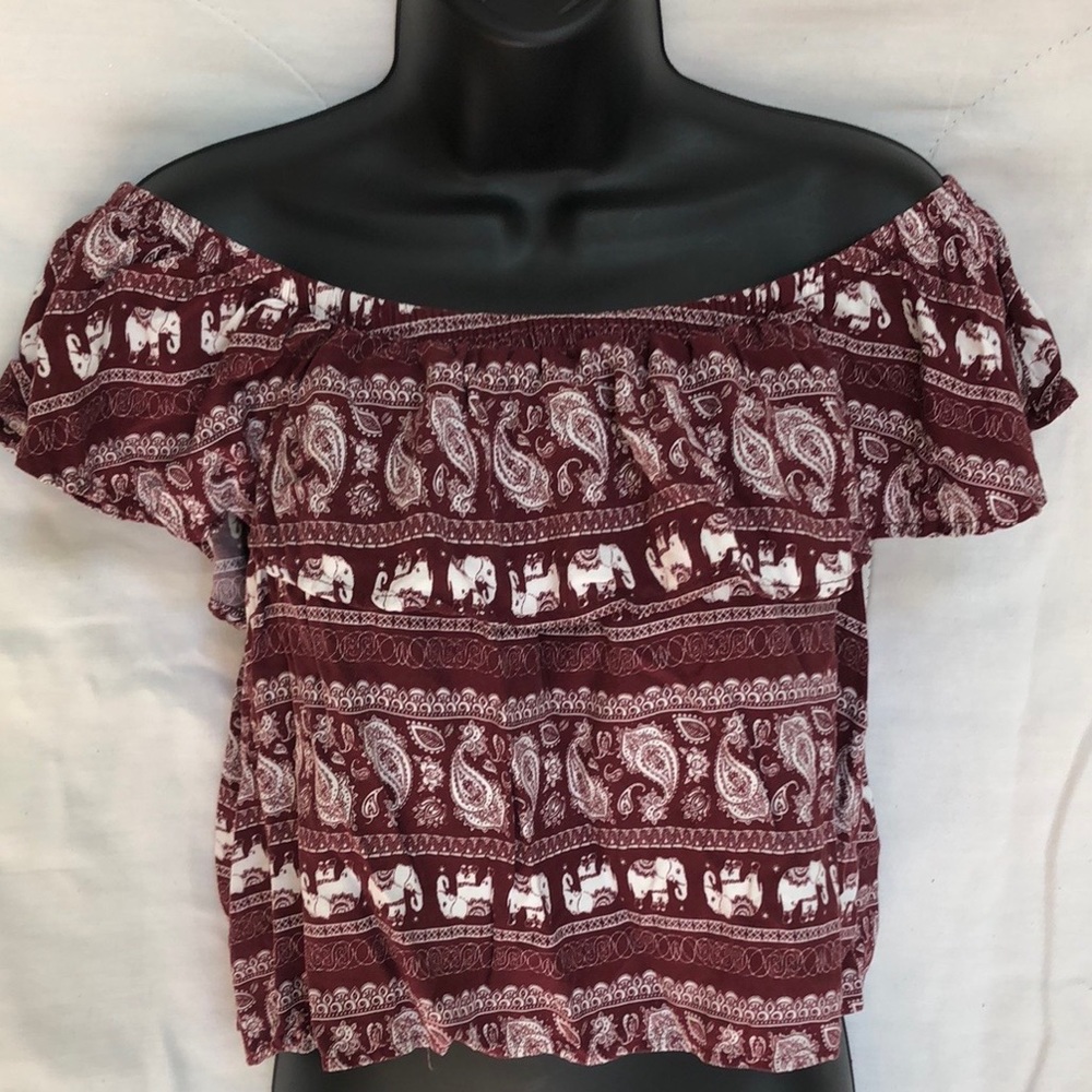 10 / $10 Rue21 crop top with frill neckline